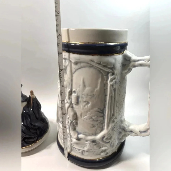 Epic Massive 14”h Viking, Dragon, Bone Handled Ceramic Stein w/ Wizard Lid 🤯👌 - Picture 2 of 15